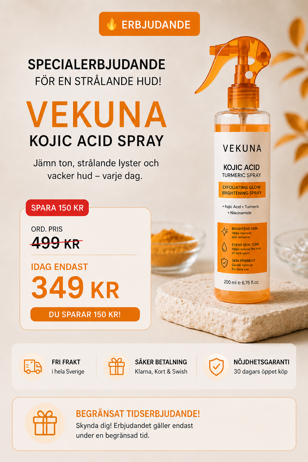 VEKUNA kojic Acid Turmeric spray
