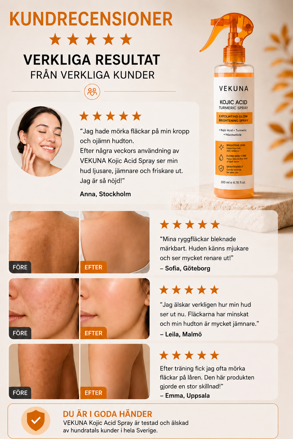 VEKUNA kojic Acid Turmeric spray