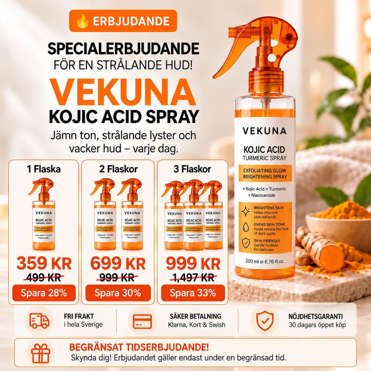 VEKUNA kojic Acid Turmeric spray